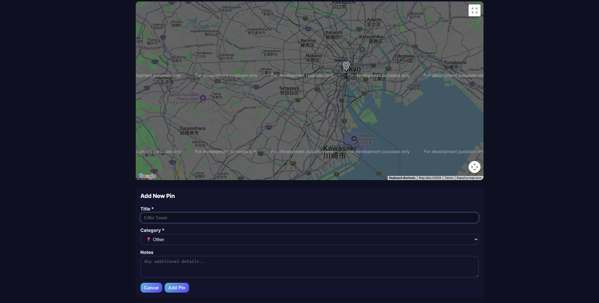TripBoard screenshot